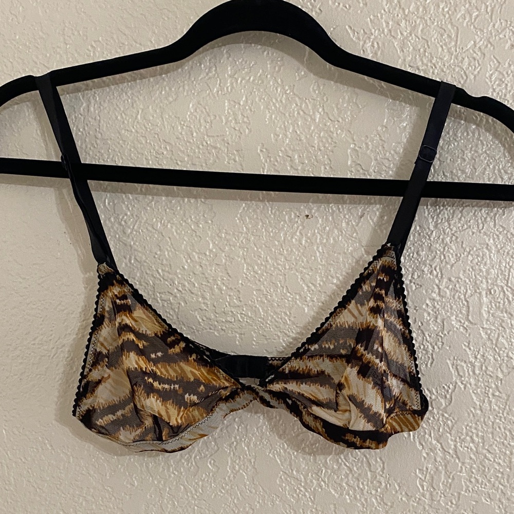 Dolce & Gabbana tiger print triangle Bra